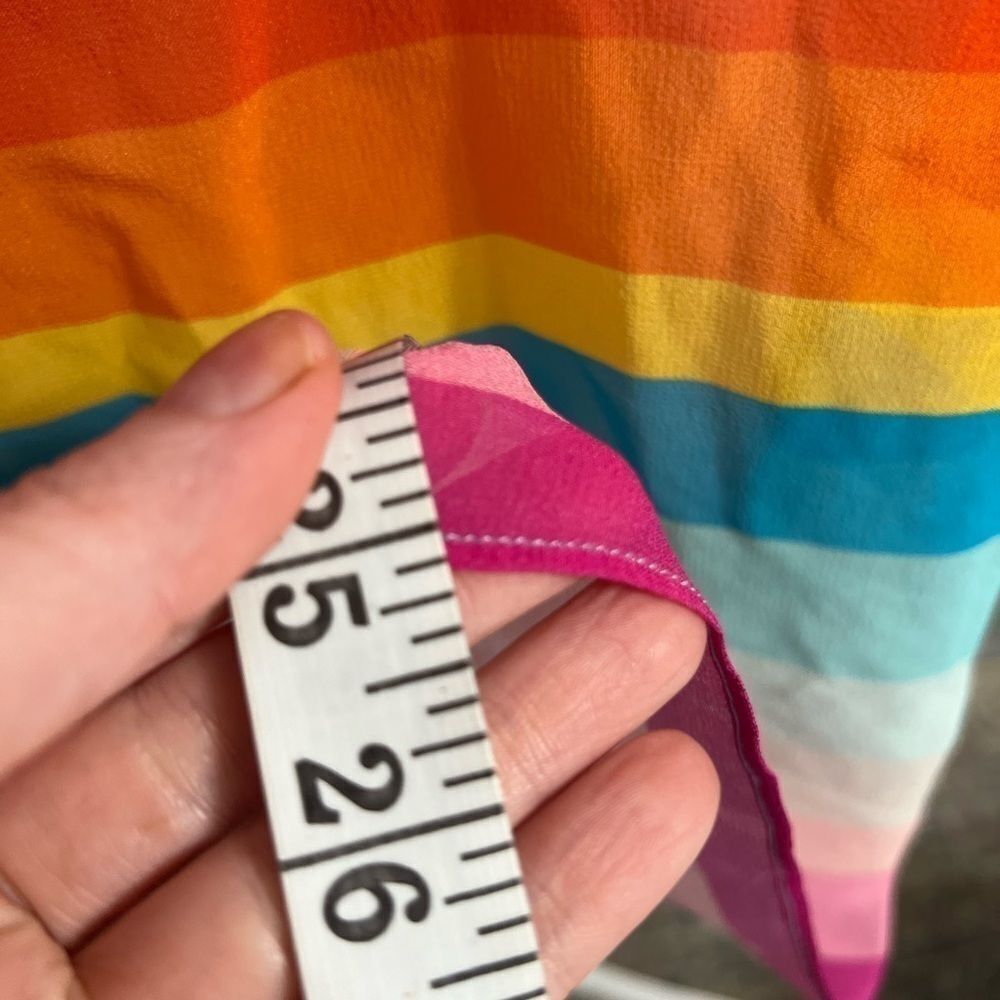 TRINA TURK SZXS/S SOBE RAINBOW STRIPED PULLOVER TOP - Picture 6 of 11